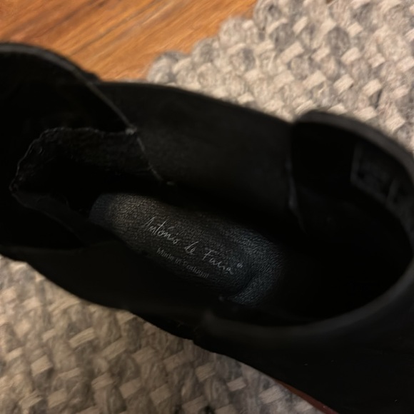 Antonio De Faria | Black Chunky Suede Bootie - Picture 6 of 7